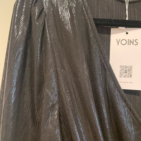 YOINS black mini wrap dress - Picture 3 of 5
